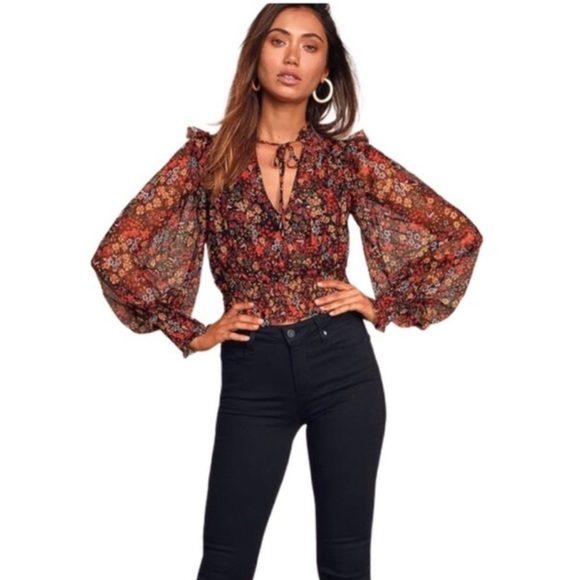 NWT Free People Twyla Floral Print Top size XS - Picture 10 of 10